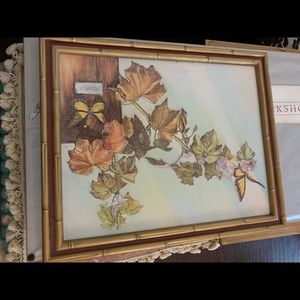 Rare home  interior paintings 22" X 19". 
Leaves and butterfly